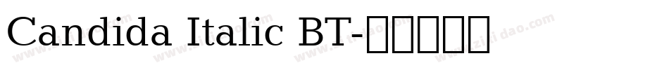 Candida Italic BT字体转换